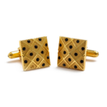 Black Stones on Gold Cufflinks