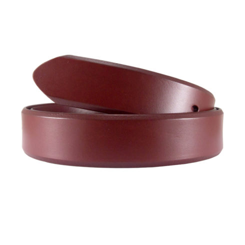 Burgundy Italian Leather Belt Strap