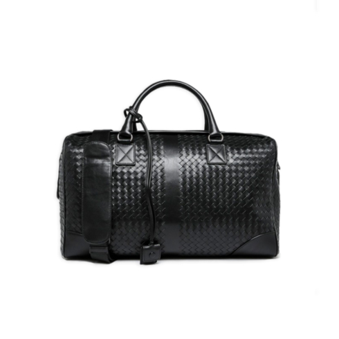 Woven Imperial Leather Duffel Bag