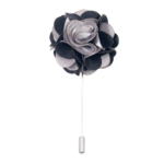 LAPEL PIN TWO TONE BLACK AND GREY