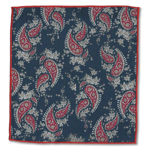 Blue Hailey Pocket Square for men