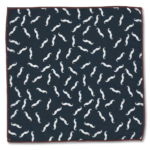 White Mousta Pocket Square
