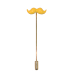 Lapel Pin Yellow Moustache
