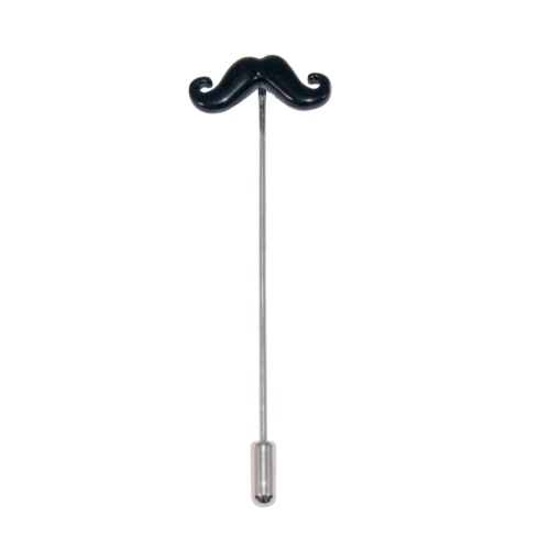 Black Moustache suits pin