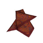 The Maroon Paisley Silk Pocket Square